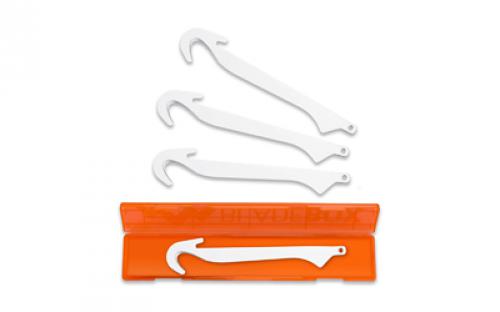 Outdoor Edge Razor Safe Replacement Blades, Plain Edge, 20J2 Stainless Steel, (4) 3.5 Guthook Blades RRG-4