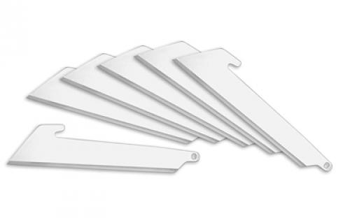 Outdoor Edge Razor Edge Utility Blades, Plain Edge, 3 Blades, 420J2 Stainless Steel, 6 Pack RRU30-6