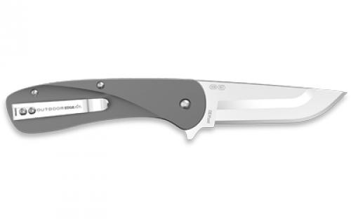 Outdoor Edge Razor VX1, Folding Knife, Plain Edge, 3" Blade Length, 7.3" Overall Length, 420J2 Stainless Steel, Includes (2) Standard Plain Edge and (1) Partially Serrated Blade, Anodized Gray Finish, Aluminum Scales, Stainless Steel Blade Holder, Reversible Deep Carry Clip VX130A-C