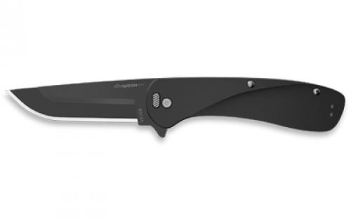 Outdoor Edge Razor VX1, Folding Knife, Plain Edge, 3 Blade Length, 7.3 Overall Length, 420J2 Stainless Steel, Includes (2) Standard Plain Edge and (1) Partially Serrated Blade, Anodized Black Finish, Aluminum Scales, Stainless Steel Blade Holder, Reversible Deep Carry Clip VX130B-C