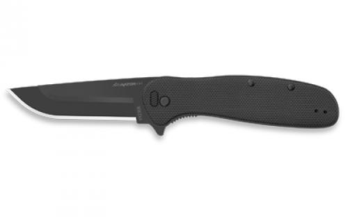 Outdoor Edge Razor VX2, Folding Knife, Plain Edge, 3 Blade Length, 7.3 Overall Length, 420J2 Stainless Steel, Includes (2) Standard Plain Edge and (1) Partially Serrated Blade, Black Oxide Finish, Black G10 Scales, Stainless Steel Frame/Blade Holder, Reversible Deep Carry Clip VX230B-C