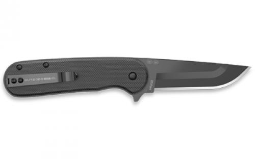 Outdoor Edge Razor VX3, Folding Knife, Plain Edge, 3" Blade Length, 7.4" Overall Length, 420J2 Stainless Steel, Includes (3) Standard Plain Edge and (1) Partially Serrated Blade, Black Oxide Finish, Black G10 Scales, Ball Bearing System, Stainless Steel Frame/Blade Holder, Reversible Deep Carry Clip VX330A-C