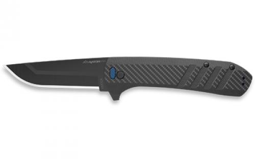 Outdoor Edge Razor VX4, Folding Knife, Plain Edge, 3 Blade Length, 7.5 Overall Length, 420J2 Stainless Steel, Includes (3) Standard Plain Edge and (1) Partially Serrated Blade, Black Oxide Finish, Carbon Fiber Scales, Ceramic Ball Bearing System, Stainless Steel Frame/Blade Holder, Reversible Deep Carry Clip VX430A-C
