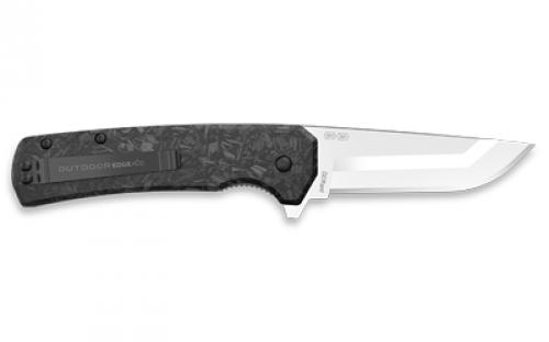 Outdoor Edge Razor VX5, Folding Knife, Plain Edge, 3" Blade Length, 7.3" Overall Length, 420J2 Stainless Steel, Includes (3) Standard Plain Edge and (1) Partially Serrated Blade, Stainless Steel Finish, Carbon Fiber Scales, Ceramic Ball Bearing System, Stainless Steel Frame/Blade Holder, Reversible Deep Carry Clip VX530A-C