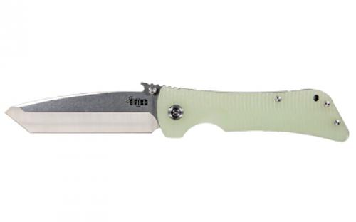 Zac Brown's Southern Grind Bad Monkey, Folding Knife, 4 Tanto Blade, Green Jade Handles, 14C-28N Stainless Steel, Satin Blade, Silver SG02050009