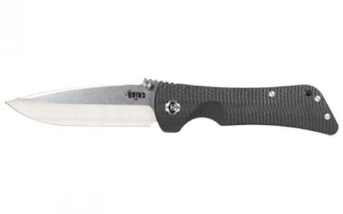 Zac Brown's Southern Grind Bad Monkey, Folding Knife, 4 Drop Point, Black G10 Handle, 14C-28N Stainless Steel, Satin Blade, Silver SG03030001