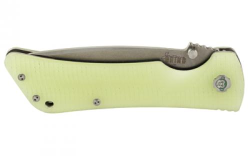 Zac Brown's Southern Grind Bad Monkey, Folding Knife, 4" Drop Point, Green J ade Handles, 14C-28N Stainless Steel, Satin Blade, Silver SG03030004