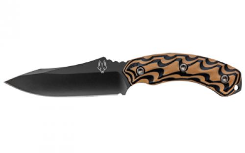 Zac Brown's Southern Grind Jackal, Fixed Blade Knife, 4.75 Drop Point Knife, Black and Tan G10 Handle, 8670M Carbon Steel, PVD Finish, Black SG05070206-01