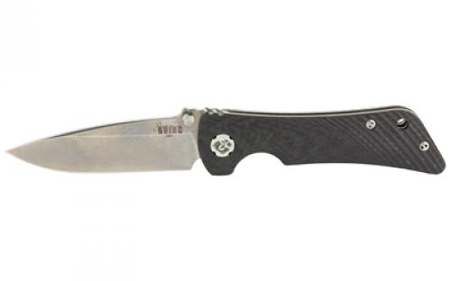 Zac Brown's Southern Grind Spider Monkey, Folding Knife, 3.25 Drop Point, Black Carbon Fiber Handle, CPM S35VN Stainless Steel, Satin Finish, Silver SG06030008