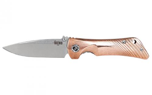 Zac Brown's Southern Grind Spider Monkey, Folding Knife, 3.25 Drop Point, Copper Handle, CPM S35VN Stainless Steel, Satin Blade, Silver SG06030014
