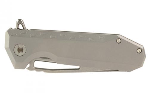 Zac Brown's Southern Grind Penguin, Folding Knife, 3.5" Drop Point, Silver Titanium Handle, CPM S90V Stainless Steel, Satin Blade, Silver SG09030011-01
