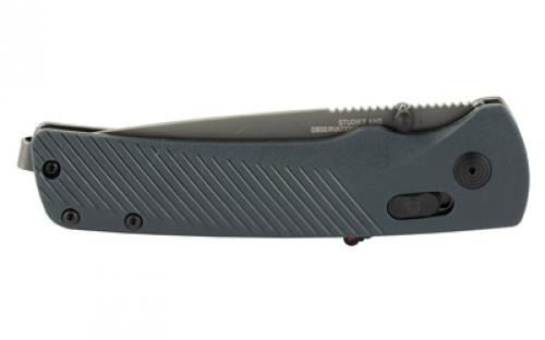 SOG Knives & Tools Flash AT, Folding Knife, 3.45" Straight Back, Urban Gray GRN Handle, D2 Steel, Titanium Nitride Finish, Black SOG-11-18-05-41