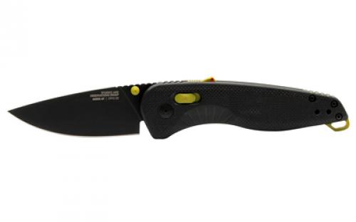 SOG Knives & Tools Aegis AT, 3.13 Folding Knife, Drop Point Straight Edge, Glass Reinforced Nylon Handle, Cryo D2 Steel, Black and Moss SOG-11-41-11-41