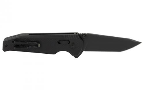 SOG Knives & Tools Pentagon XR, Folding Knife, 3.6" Straight Tanto Point, G10 Frame, Black, CTSXH Steel, Black Titanium Nitride Finish, Black SOG-12-57-01-57