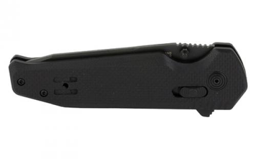 SOG Knives & Tools Pentagon XR, Folding Knife, 3.6" Straight Tanto Point, G10 Frame, Black, CTSXH Steel, Black Titanium Nitride Finish, Black SOG-12-57-01-57