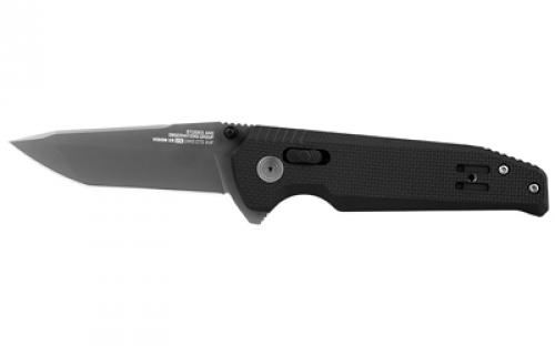 SOG Knives & Tools Vision XR, Folding Knife, 3.36 Tanto Point Straight Edge, G10 Handle, Cryo CTS XHP Steel, Titanium Nitride Finish, Black SOG-12-57-07-57