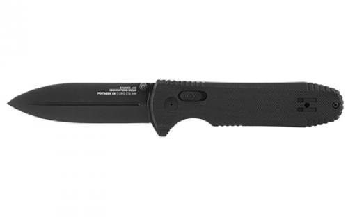 SOG Knives & Tools Pentagon XR, Folding Knife, 3.6 Spear Point Straight Edge, G10 Handle, Cryo CTS XHP Steel, Black SOG-12-61-01-57