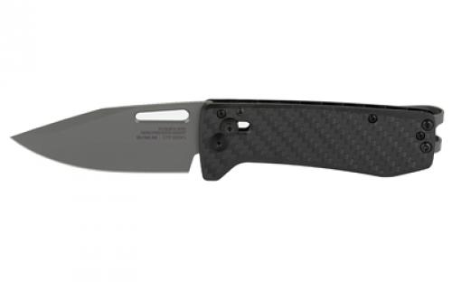 SOG Knives & Tools Ultra XR, Folding Knife, 2.8  Straight Clip Point, Black Carbon Fiber Handle, S35VN Steel, Titanium Nitride Finish, Black SOG-12-63-01-57