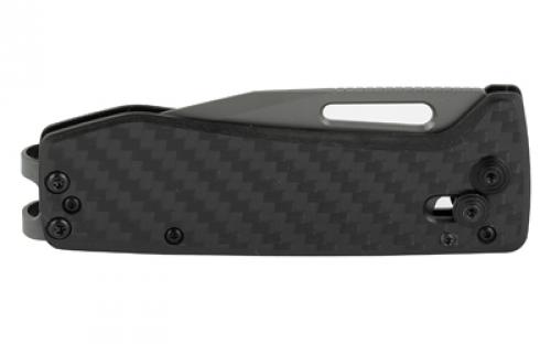 SOG Knives & Tools Ultra XR, Folding Knife, 2.8"  Straight Clip Point, Black Carbon Fiber Handle, S35VN Steel, Titanium Nitride Finish, Black SOG-12-63-01-57