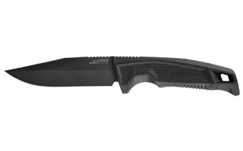 SOG Knives & Tools Trident FX, 4.2 Fixed Blade Knife, Tanto Point Straight Edge, Glass Reinforced Nylon Handle, Cryo 4116 Steel, Titanium Nitride Finish, Black, Includes Nylon Sheath SOG-17-12-01-57