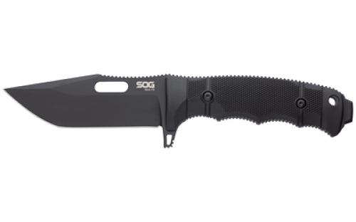 SOG Knives & Tools Seal FX, 4.3 Fixed Blade Knife, Clip Point Straight Edge, Glass Reinforced Handle, CPM S35VN Steel, Cerakote Finish, Black, Includes Kydex Sheath SOG-17-21-02-57