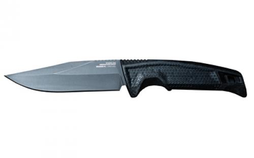 SOG Knives & Tools Recondo FX, Fixed Blade Knife, 4.6 Clip Point, Straight Edge, Black Rubber Handle, Cryo 440C Steel, Titanium Nitride Finish, Black, Includes Kydex Sheath and UMS Clip SOG-17-22-01-57