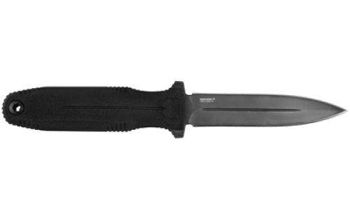 SOG Knives & Tools Pentagon FX, 4.77" Fixed Blade Knife, Spear Point Straight Edge, G10 Handle, CPM S35VN Steel, Black Titanium Nitride Finish, Black, Includes Nylon Sheath SOG-17-61-01-57