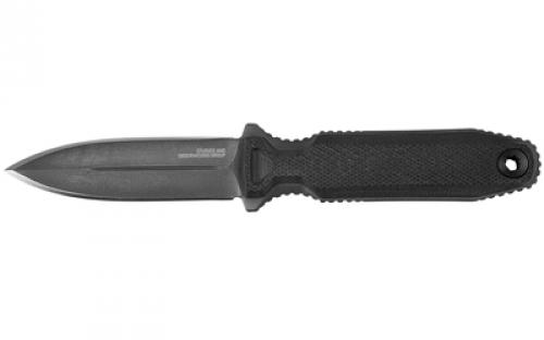 SOG Knives & Tools Pentagon FX, 3.41 Fixed Blade Knife, Spear Point Straight Edge, G10 Handle, CPM S35VN Steel, Black Titanium Nitride Finish, Black, Includes Nylon Sheath SOG-17-61-03-57