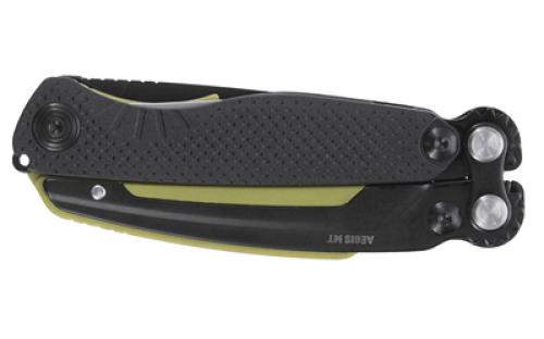 SOG Knives & Tools Aegis, 5 Tool Multi-Tool, Cryo 440C Steel, Black Oxide, Black and Moss Green SOG-29-41-03-41