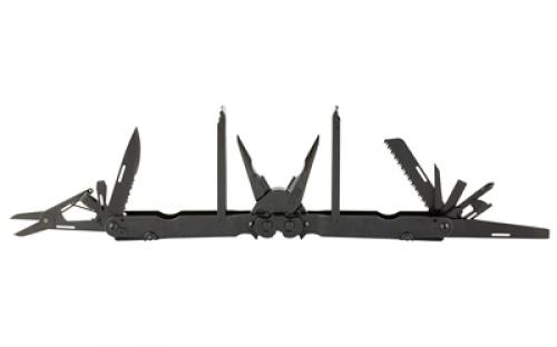 SOG Knives & Tools PowerLock EOD, Scissors, 18 Tool Multi-Tool, 420 Stainless Steel, Black Oxide Finish, Black, Includes Nylon Sheath SOG-B61N-CP