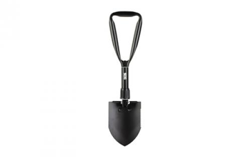 SOG Knives & Tools Entrenching Tool, Multi-Tool, Serrated Edge, High Carbon Steel, Black Powder Coat, Black Handle, Nylon Sheath SOG-F08-N