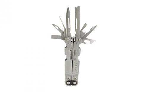 SOG Knives & Tools PowerAccess, 18 Tool Multi-Tool, 420 Stainless Steel, Bead Blasted Finish, Silver, Includes Nylon Sheath SOG-PA1001-CP