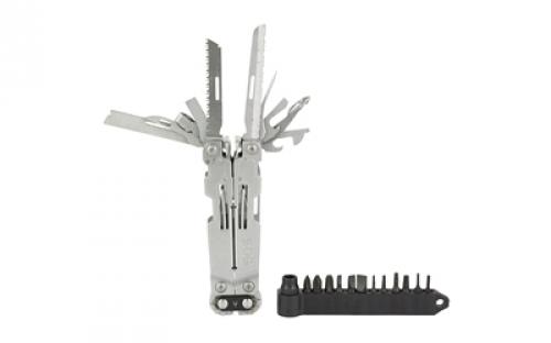 SOG Knives & Tools PowerAccess, Deluxe, 21 Tool Multi-Tool, 40 Stainless Steel, Black Oxide Finish, Black, Includes Nylon Sheath and 12 Piece Hex Bit Kit SOG-PA2001-CP