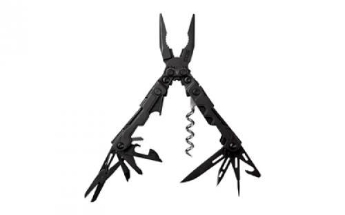 SOG Knives & Tools Powerlitre, 17 Tool Multi-Tool, Stainless Steel, Black Oxide Finish, Black SOG-PL1002-CP
