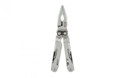 SOG Knives & Tools PowerPint, 18 Tool Multi-Tool, 450 Stainless Steel, Stone Wash Finish, Silver, Includes Nylon Sheath SOG-PP1001-CP