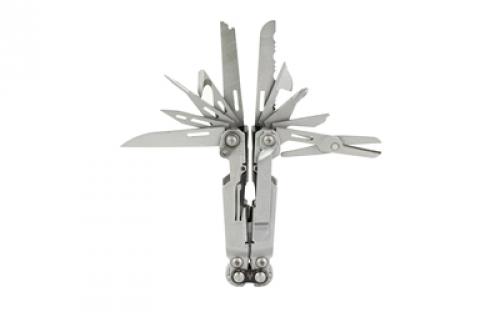 SOG Knives & Tools PowerPint, 18 Tool Multi-Tool, 450 Stainless Steel, Stone Wash Finish, Silver, Includes Nylon Sheath SOG-PP1001-CP