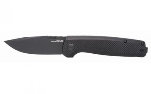 SOG Knives & Tools Terminus SJ, Folding Knife, 2.9 Clip Point Straight Point, G10 Handle, Cryo D2 Steel, Titanium Nitride Finish, Black SOG-TM1005-BX