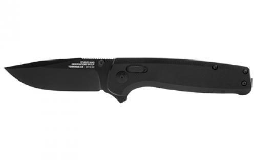SOG Knives & Tools Terminus XR, 2.95 Folding Knife, Clip Point Straight Edge, G10 Handle, D2 Steel, Black SOG-TM1027-BX