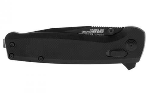 SOG Knives & Tools Terminus XR, 2.95" Folding Knife, Clip Point Straight Edge, G10 Handle, D2 Steel, Black SOG-TM1027-BX