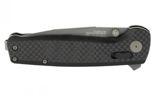 SOG Knives & Tools Terminus XR LTE, Folding Knife, 2.95" Straight Clip Point, Black G10 and Carbon Fiber Frame, CPM S35VN Steel, Titanium Nitride Finish, Graphite SOG-TM1032-BX
