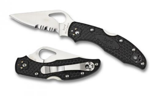 Spyderco Byrd, Meadowlark 2, 2.87 Folding Knife, Black BY04PSBK2