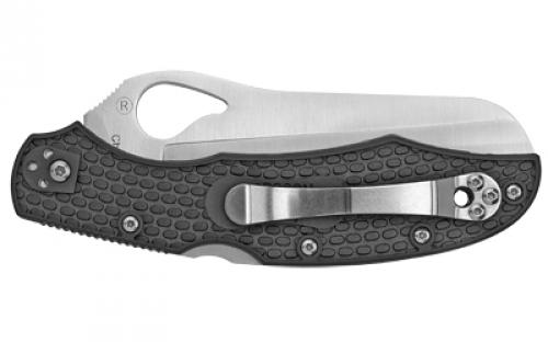 Spyderco Byrd, Cara Cara 2 Rescue, 3.93" Folding Knife, Lightweight, Black BY17SBK2