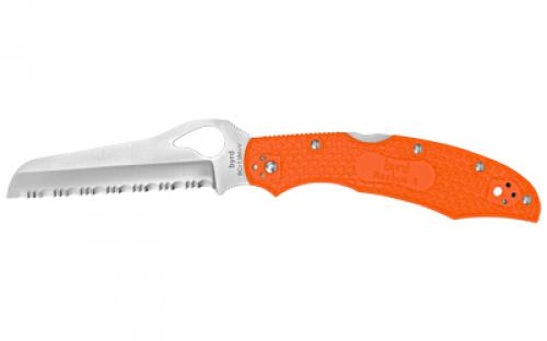 Spyderco Byrd, Cara Cara 2 Rescue, 3.88 Folding Knife, Lightweight, Orange BY17SOR2