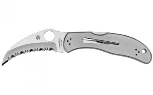 Spyderco Harpy, 2.75 Folding Knife, Hawkbill, SpyderEdge Edge, VG10/Satin, Stainless, Circle Thumb Hole/Pocket Clip C08S