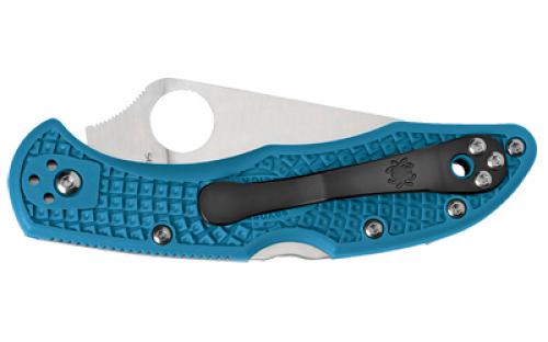 Spyderco Delica4, 2.875" Folding Knife, Flat-Ground, Lightweight, Blue C11FPBL