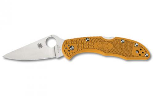 Spyderco Delica4, 2.875 Folding Knife, VG-10 Blade Steel, Orange FRN Handle C11FPOR