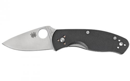 Spyderco Persistence, 2.77 Folding Knife, Clip Point, Plain Edge, 8Cr13MoV/Satin, Black G10, Lock Blade/Pocket Clip C136GP