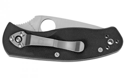 Spyderco Persistence, 2.77" Folding Knife, Clip Point, Plain Edge, 8Cr13MoV/Satin, Black G10, Lock Blade/Pocket Clip C136GP