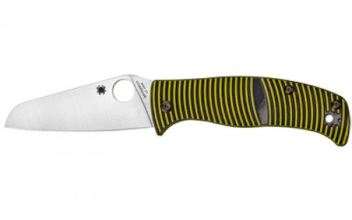Spyderco Caribbean, 3.7 Folding Knife, Black/Yellow G-10, LC200N Sheepfoot C217GPSF