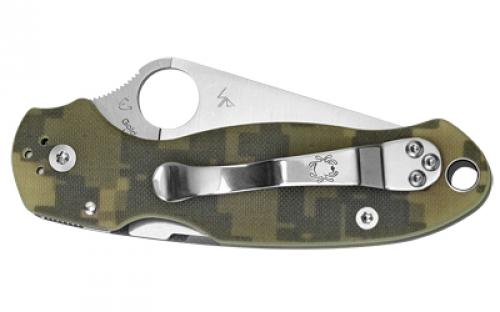 Spyderco Para 3, 2.95" Folding Knife, CPM S45VN, Plain, CAMO G-10 C223GPCMO